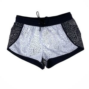 Fabletics Black & White Spotted Athletic Carrie Shorts- Small